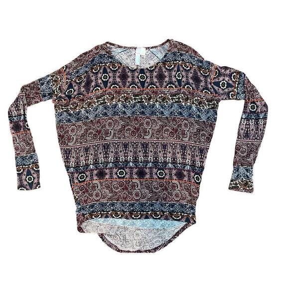 Alya Francesca's Paisley Print Long sleeve blouse. Multi-color. Womens Small.USA - Picture 1 of 6